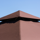 Close up of the peak of the Barcelona Soft Top Gazebo in Cocoa