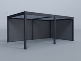 12'x20' Lugano Pergola with (2) 10' and (1) 12' Pebble Grey Privacy Walls