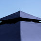 Close up of the peak of the Barcelona Soft Top Gazebo in Navy