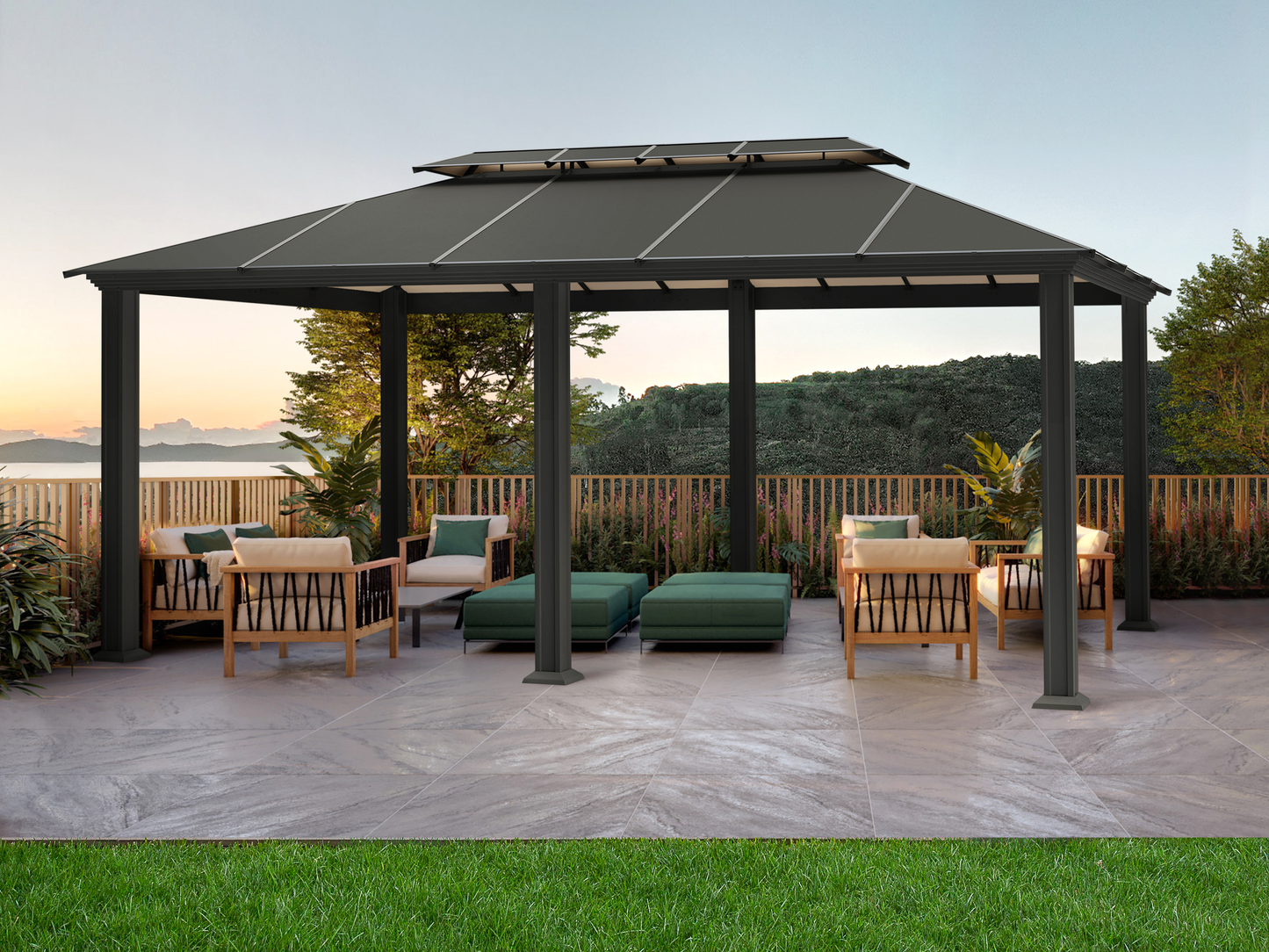 Santa Monica 12' x 20' Hard Top Gazebo