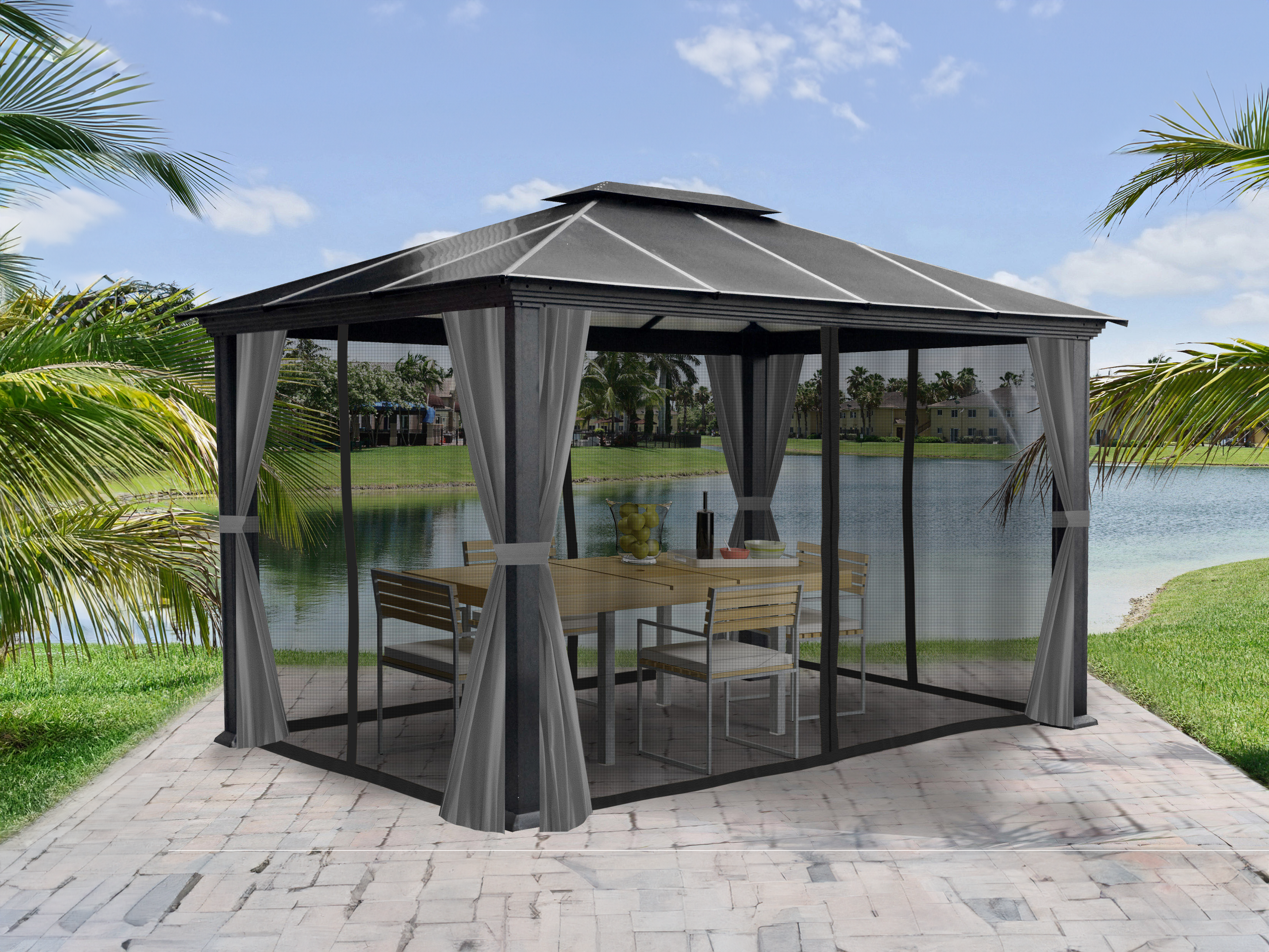 peg perego mosquito netting Gazebo Privacy Curtains & Mosquito Netting