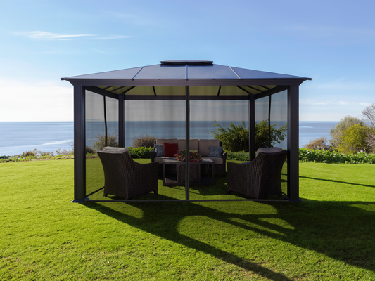 Santa Monica Hard Top Gazebo with Mosquito Netting accessory