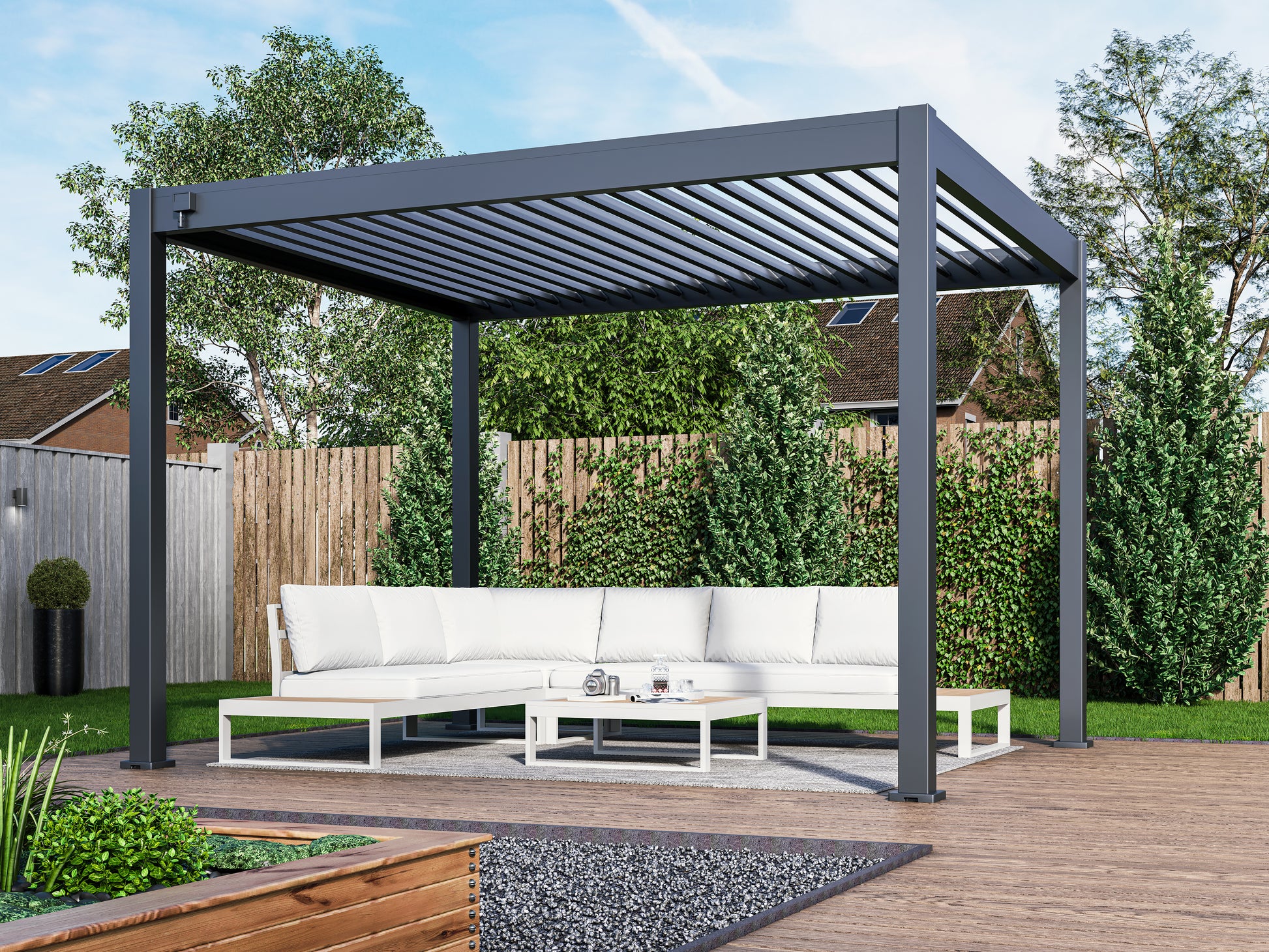 Suprema 10 x 12 with Slate Gray Louvers