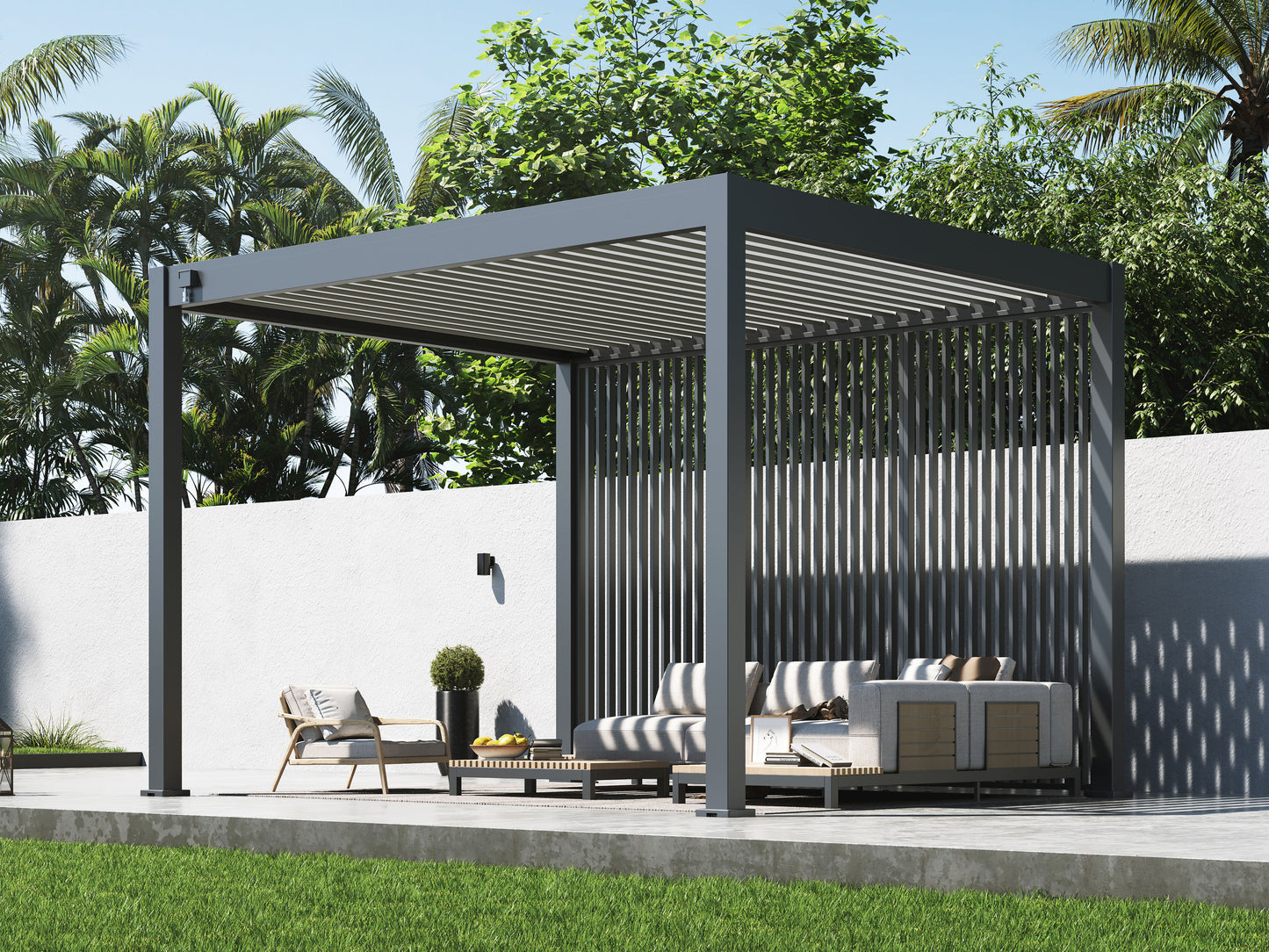 Vertical Fixed Deco Panels for Louvered Pergola (Set of 3)