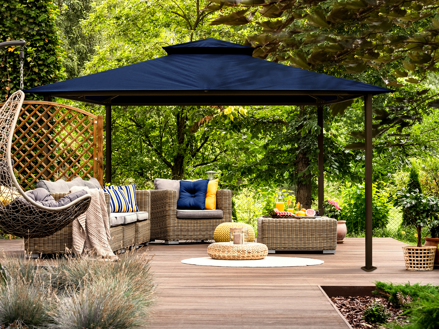 Kingsbury 11'x14' Soft Top Gazebo, Dome-Tex Canopy