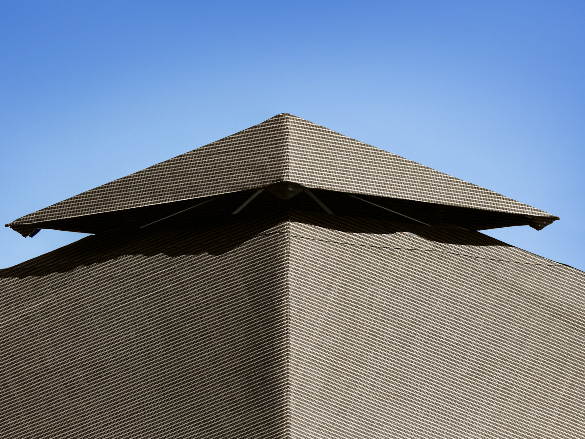 Close Up of Kingsbury Soft Top Gazebo in Tweed