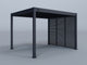 10'x12' Grand Tuscan Pergola with (3) 10' Fixed Horizontal Deco Panels