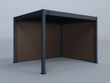 10'x12' Lugano Pergola with (1) 10' and (1) 12' Teak Privacy Walls