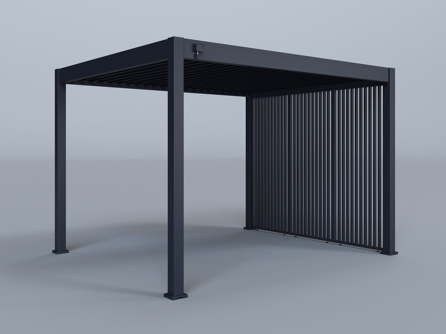 10'x12' Grand Tuscan Pergola with (3) 10' Fixed Vertical Deco Panels