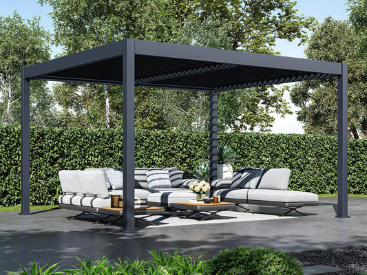 Grand Tuscan Louvered Pergola