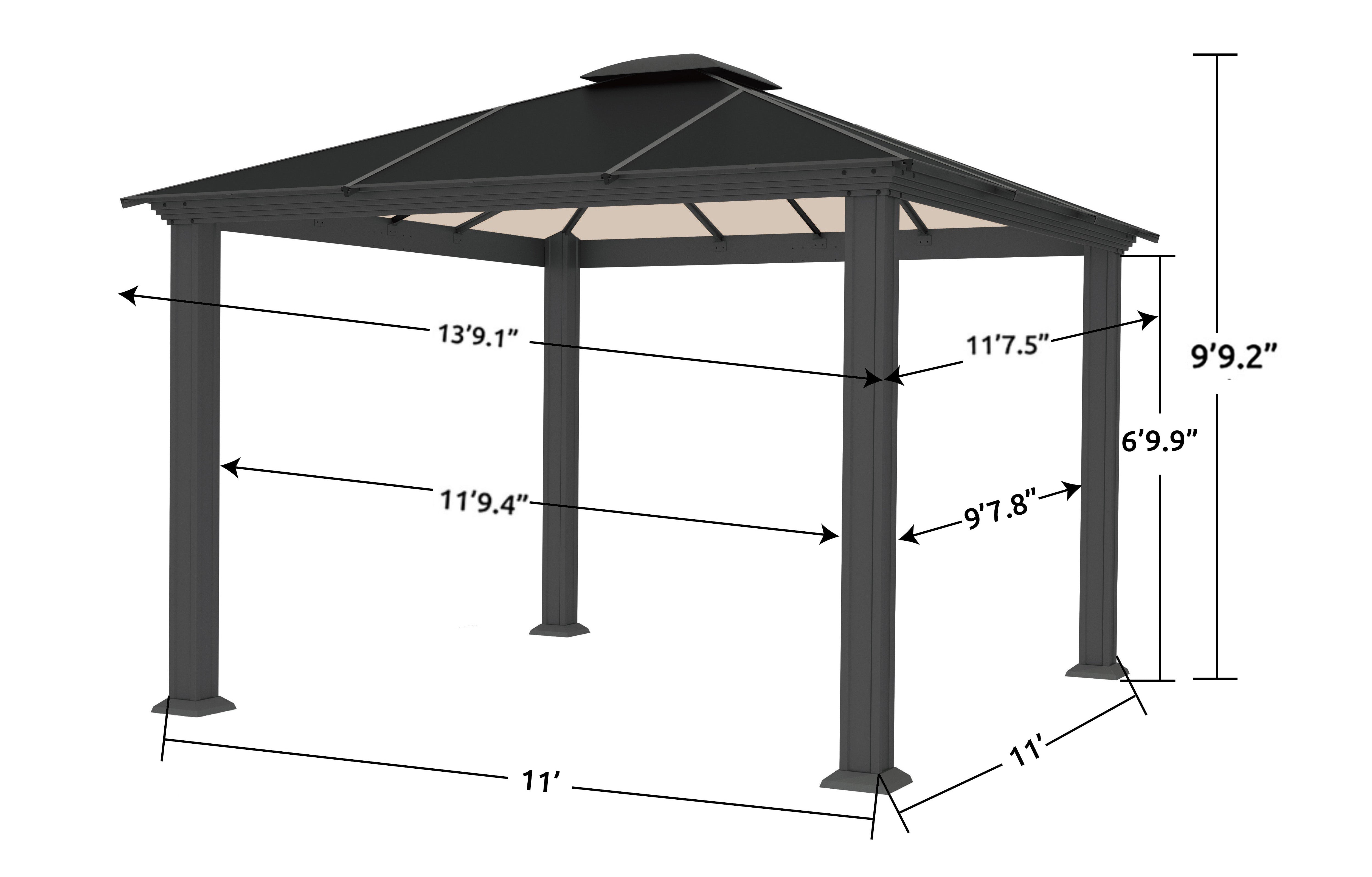 Santa Monica | Hardtop Aluminum Gazebo | Paragon Outdoor