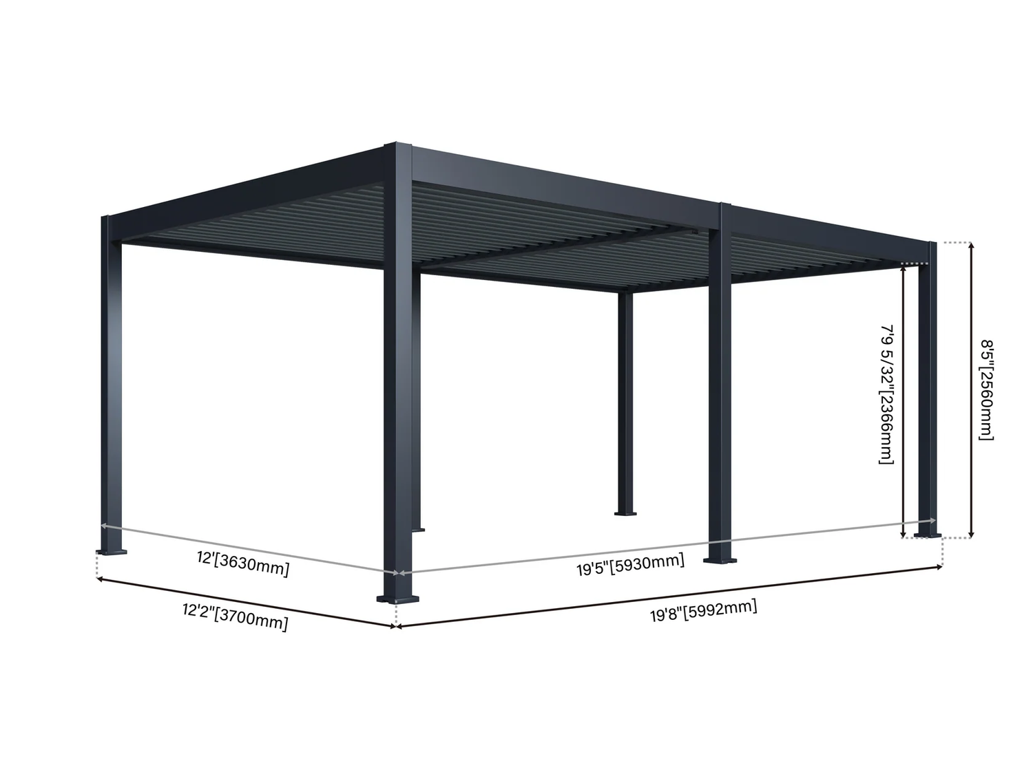 12’ x 20’ Dimension