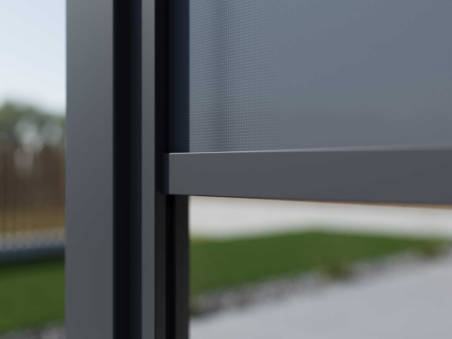 Single Wind Screen for Louvered Pergola