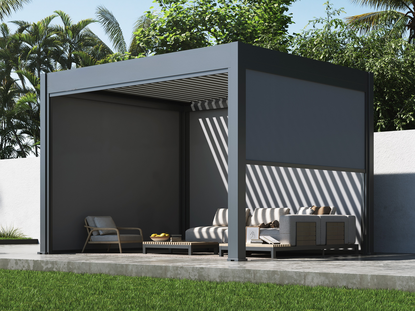 Wind Screens for Louvered Pergola (Complete Set)