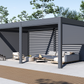 Single Wind Screen for Louvered Pergola