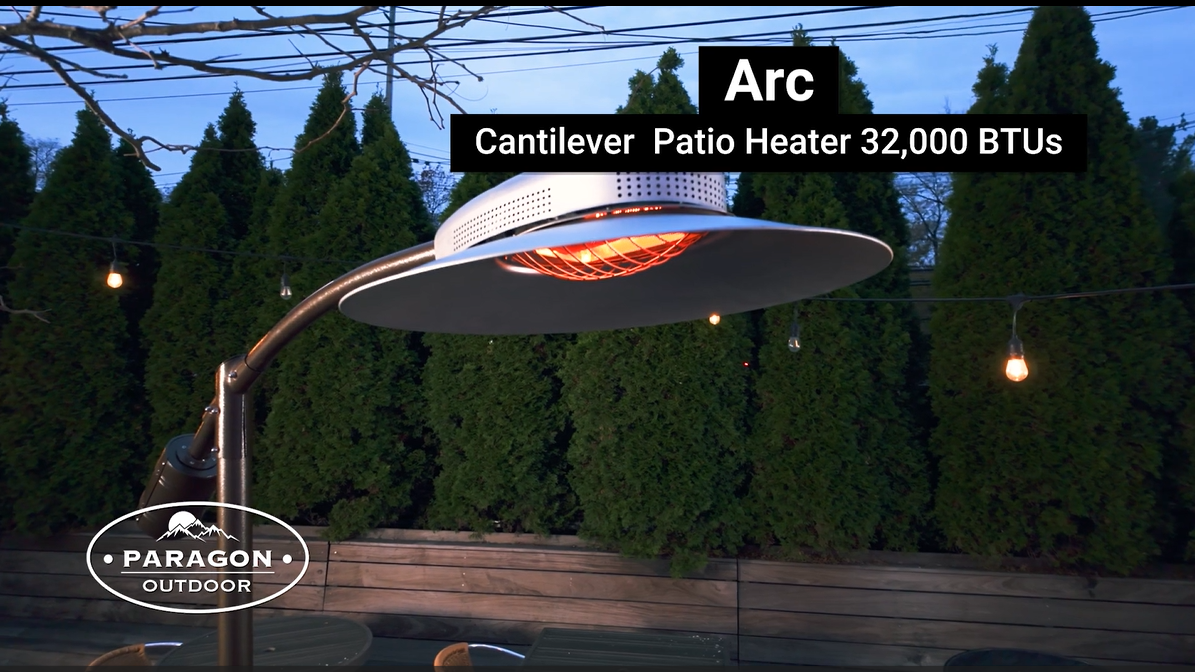 Load video: Product video of Arc Cantilever Patio Heater