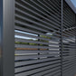 Close up of horizontal privacy panels for Lugano and Grand Tuscan Pergolas