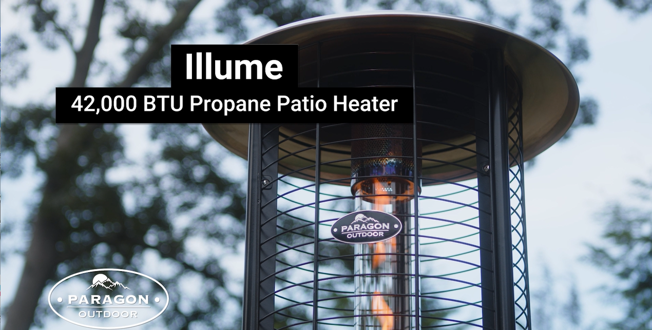 Load video: Product video of Illume Propane Patio Heater with Remote Control
