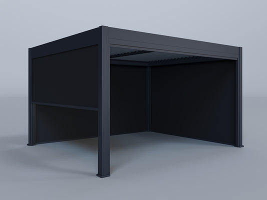 12'x14' Lugano Pergola with (2) 12' and (2) 14' Wind Screens