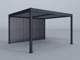 12'x14' Lugano Pergola with (3) 14' Fixed Vertical Deco Panels