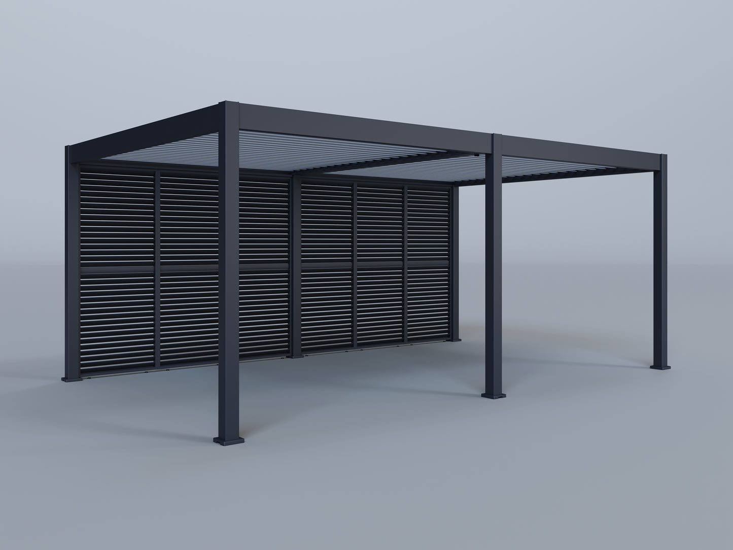 12'x20' Lugano Pergola with (6) 10' Adjustable Horizontal Shutter Panels