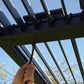 Manually adjustable louvers on the Novara Pergola