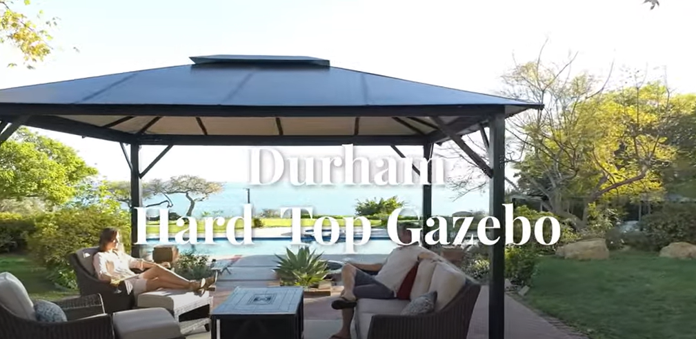 Load video: Paragon Outdoor Durham Gazebo