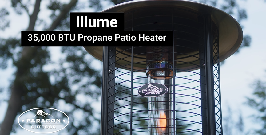 Load video: Product video of Illume Propane Patio Heater with Remote Control