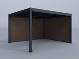 12'x14' Grand Tuscan Pergola with (1) 12' and (1) 14' Teak Privacy Walls