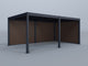 12'x20' Grand Tuscan Pergola with (2) 10' and (1) 12' Teak Privacy Walls