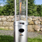 Close up of the Shine Patio Heater in Stainless Steel finish