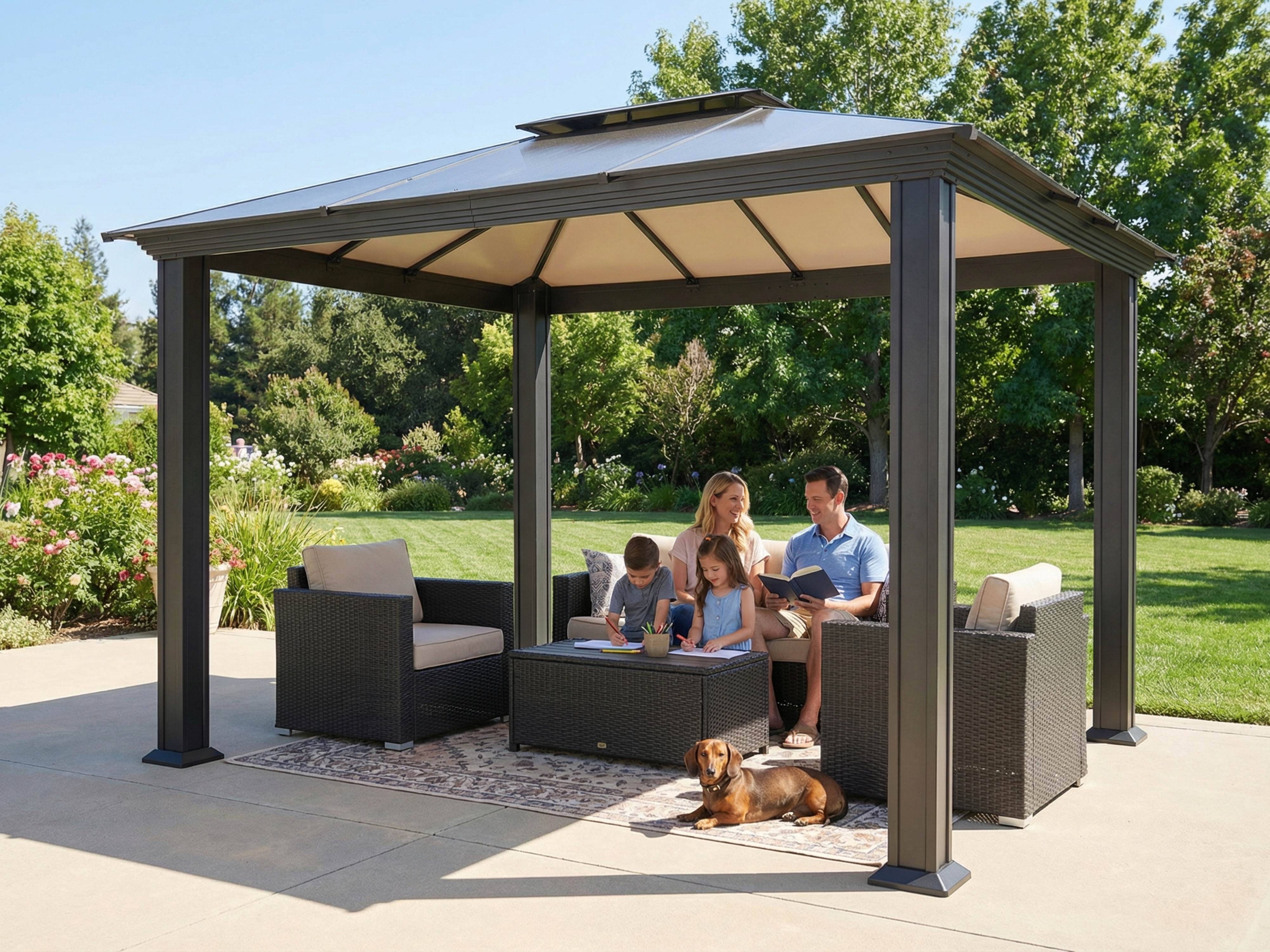 Paragon Outdoor Santa Monica Hard Top Gazebo - Thumbnail 5