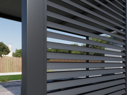 Single Horizontal Privacy Panel for Louvered Pergola