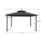 Kingsbury 11'x14' Soft Top Gazebo, Dome-Tex Canopy