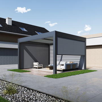 Wind Screen Complete Set for Louvered Pergola