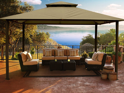 Kingsbury 11'x14' Soft Top Gazebo, Dome-Tex Canopy